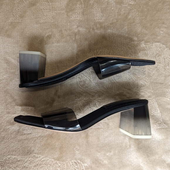 BNWOB Good American Slide Ombre Lucite Block Heels - Picture 7 of 11